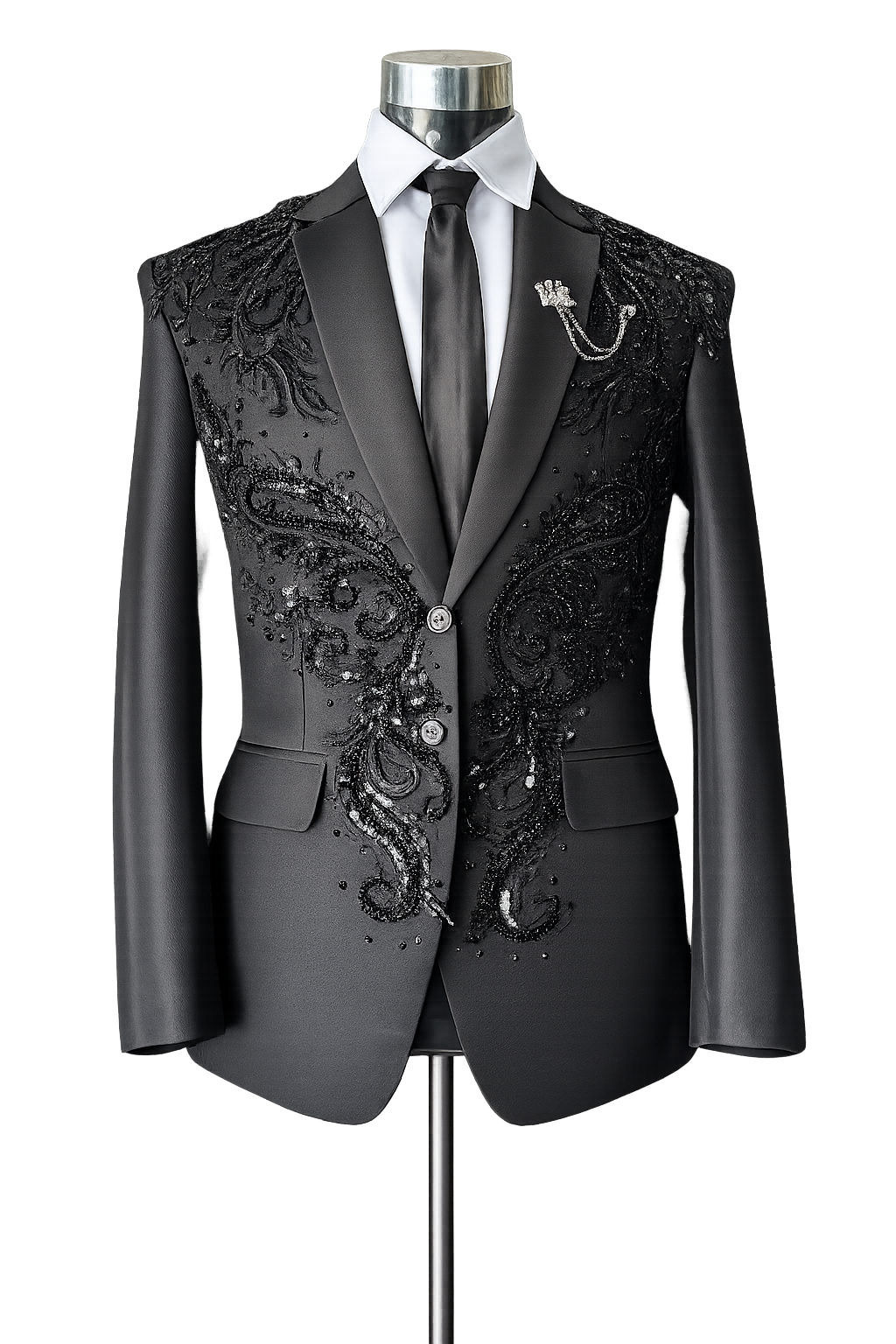 Black Beaded Tuxedo